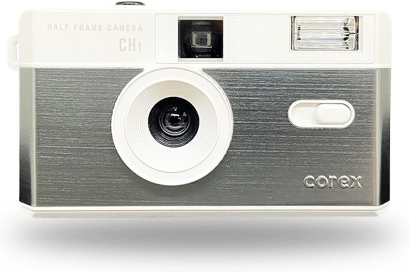 COREX Half Frame Reusable 35mm Camera CH1, Built in Flash and Compatible with 35mm Color Negative or B&W Film (Film and Battery NOT Included) Limited Edition Free Blue and Yellow Filters - Image 1